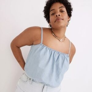 Madewell Meridian Blue Women's Top Vineshire Wash Medium New